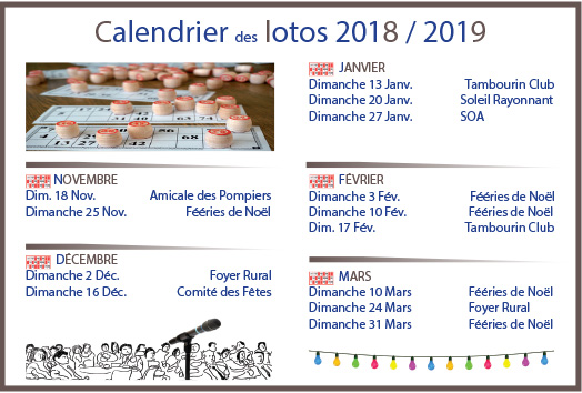 agenda loto 2018 2019
